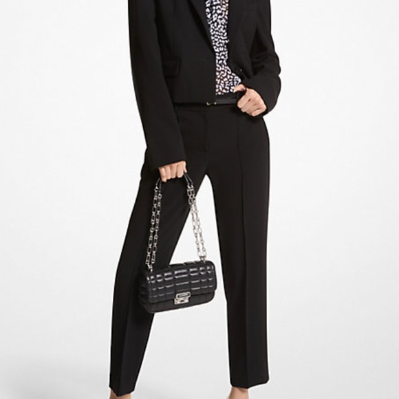 Express high waisted crepe trousers. Size 8, pleated, regular ankle length - Picture 1 of 3